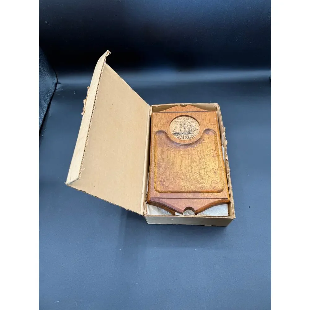 Set of 4 Cork and Wood Bar Snack Coasters 